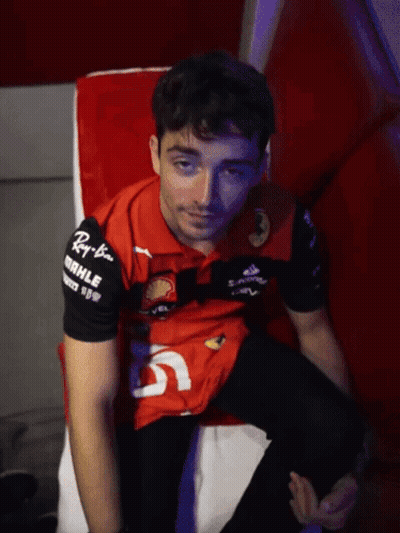 Man In Red Ray-Ban Mahle Shirt GIF