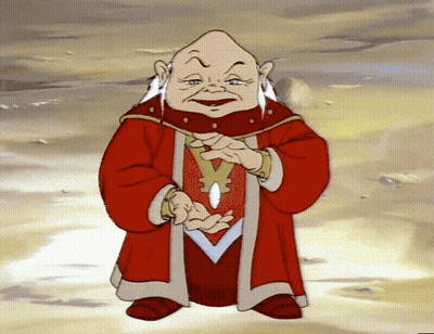 Man In Red Robe Holding Something GIF