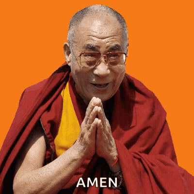 Man In Red Robe Praying Amen GIF