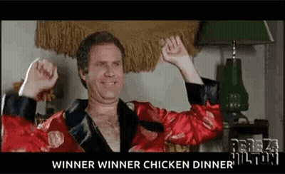 Man In Red Robe Raising Arms Smiling GIF