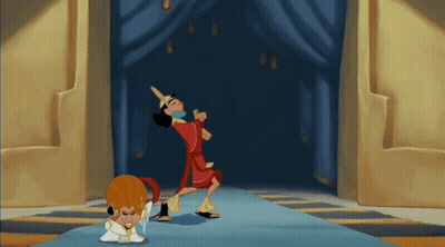 Man In Red Robe Standing Next To Woman GIF