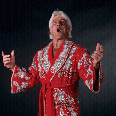 Man In Red Robe With Silver Sequins GIF