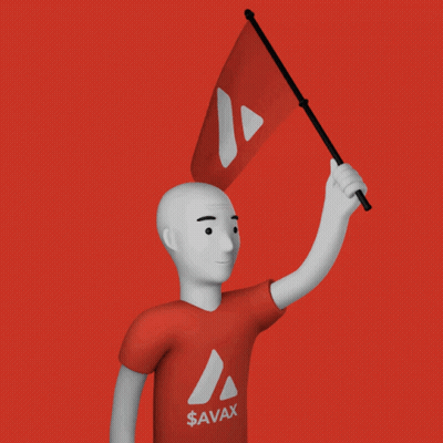Man In Red Savax Shirt Holding Flag GIF