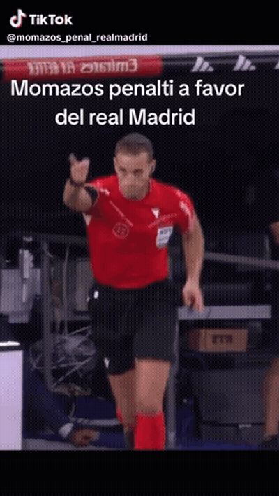 Man In Red Shirt And Black Shorts Pointing At Camera GIF