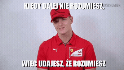Man In Red Shirt And Red Hat Saying Kiedy GIF