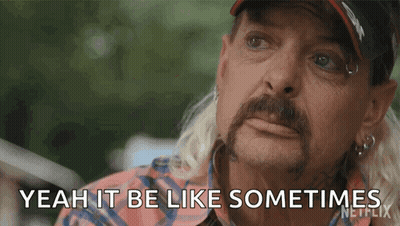 Man In Red Shirt And Sleeping Lion GIF