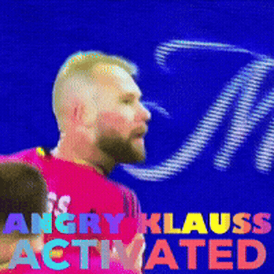 Man In Red Shirt Angry Klaus Activated GIF