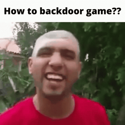 Man In Red Shirt Asking How To Backdoor Game GIF