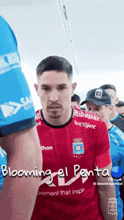 Man In Red Shirt Blooming El Penta GIF