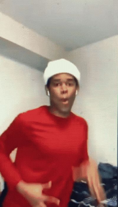 Man In Red Shirt Dancing GIF
