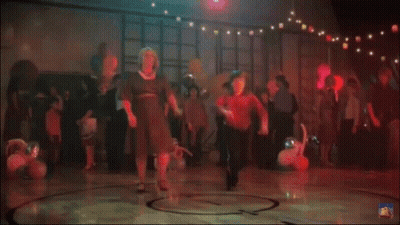 Man In Red Shirt Dancing At Party GIF