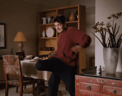 Man In Red Shirt Dancing GIF