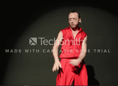 Man In Red Shirt Dancing TechSmith Made With Camtasia Free Trial GIF