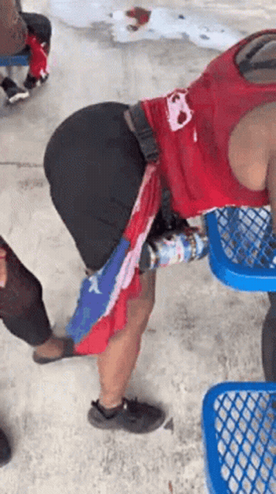 Man In Red Shirt Drinking From Bottle GIF
