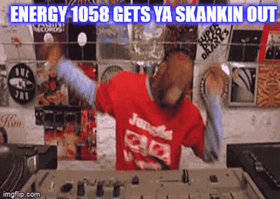 Man In Red Shirt Energy 1068 Gets Ya Skankin Out GIF