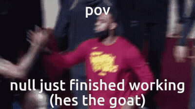 Man In Red Shirt Giving High Five GIF