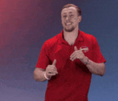 Man In Red Shirt Giving Thumbs Up GIF