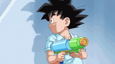 Man In Red Shirt Holding Water Gun Summer GIF