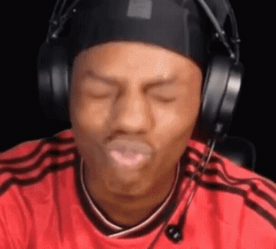 Man In Red Shirt Making Face GIF