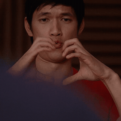 Man In Red Shirt Making Funny Face GIF