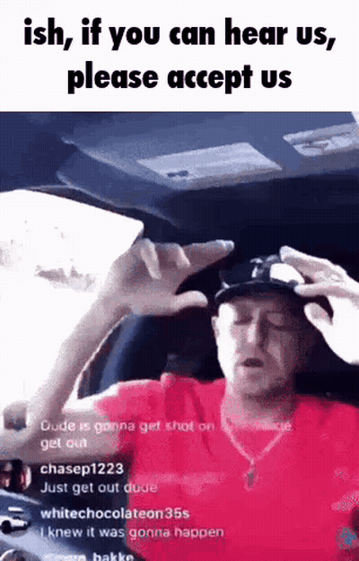 Man in Red Shirt Making Funny Face in Car