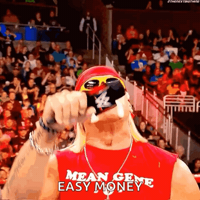 Man In Red Shirt Mean Gene Easy Money GIF
