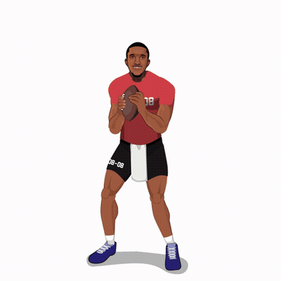 Man In Red Shirt Number 08 GIF
