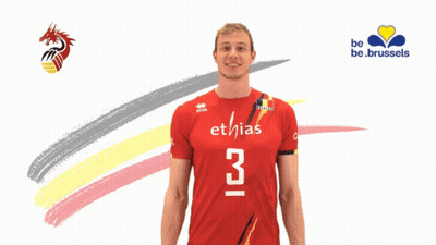 Man In Red Shirt Number 3 Giving OK Sign GIF