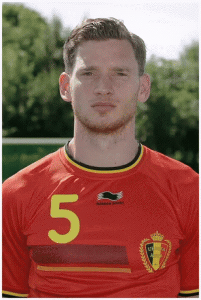 Man In Red Shirt Number 5 GIF