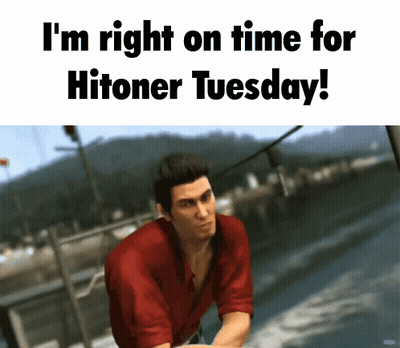 Man In Red Shirt On Boat Says I'm Right On Time For Hitoner Tuesday GIF