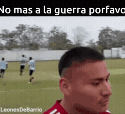 Man In Red Shirt On Soccer Field GIF