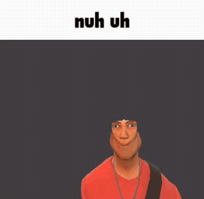 Man In Red Shirt Pointing Up Nuh Uh GIF