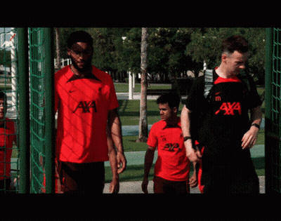 Man In Red Shirt Saying Axa GIF