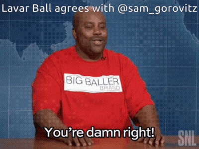 Man In Red Shirt Saying Big Baller Brand GIF