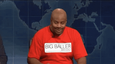 Man In Red Shirt Saying Big Baller Brand Never Lost GIF