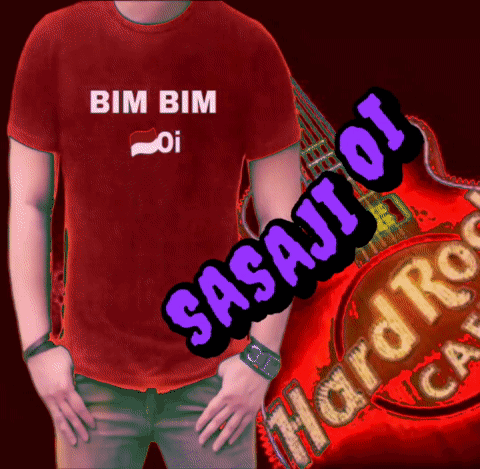 Man In Red Shirt Saying Bim Bim GIF