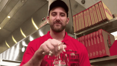 Man In Red Shirt Saying Black GIF