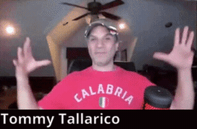 Man In Red Shirt Saying Calabria GIF