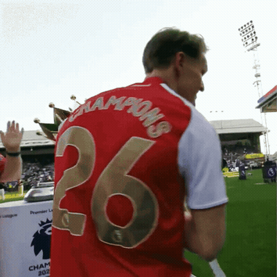 Man In Red Shirt Saying Champions GIF