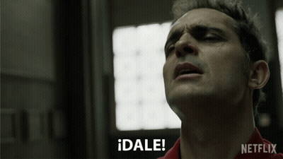 Man In Red Shirt Saying Dale In Netflix Ad GIF