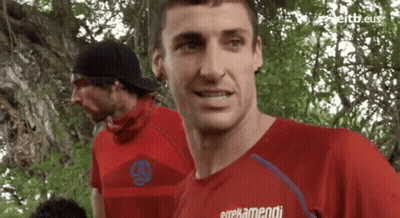 Man In Red Shirt Saying Errekamendi GIF