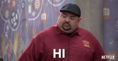 Man In Red Shirt Saying Hi GIF