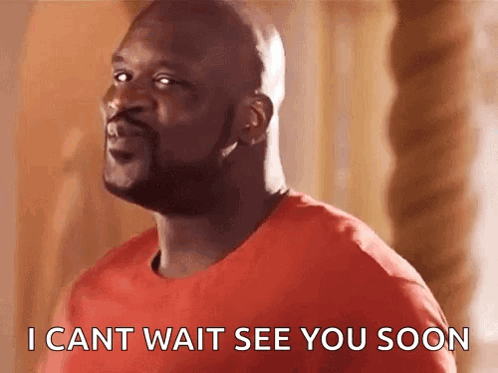 Man In Red Shirt Saying I Cant Wait See You Soon GIF