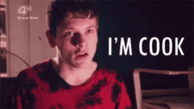 Man In Red Shirt Saying I'm Cook GIF