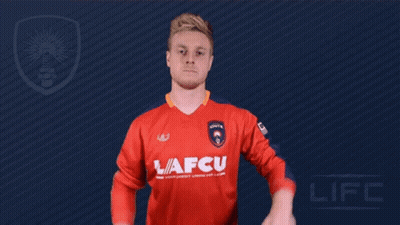 Man In Red Shirt Saying Lafcu GIF