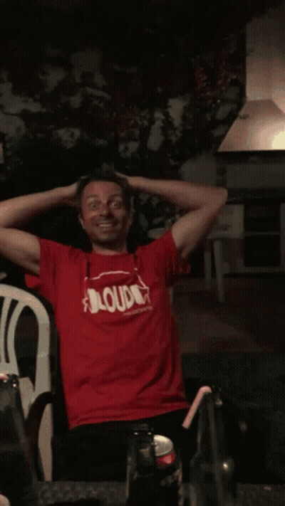 Man In Red Shirt Saying Loud GIF