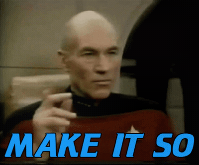 Man In Red Shirt Saying Make It So GIF
