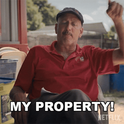 Man In Red Shirt Saying My Property GIF