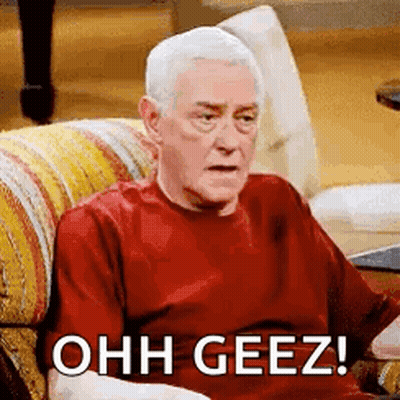 Man In Red Shirt Saying Ohh Geez GIF