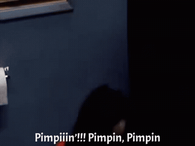 Man In Red Shirt Saying Pimpin Pimpin GIF